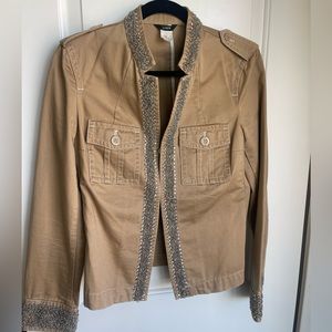JCrew Bohemian Cargo Jeweled Beaded Jacket